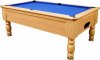Optima Domestic Pool Table -Light Oak Cabinet with Blue Cloth