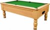 Optima Domestic Pool Table -Light Oak Cabinet with Green Cloth