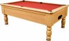 Optima Domestic Pool Table -Light Oak Cabinet with Red Cloth