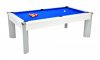 Fusion Outdoor Pool Dining Table with Blue Cloth 