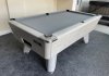 Stone Grey Winner Pool Table Finish with Grey Cloth 