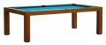 Dynamic Mozart Mahogany Pool Dining Table with Electric Blue Cloth