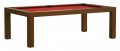 Dynamic Mozart Mahogany Pool Dining Table with Red Cloth