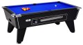 Omega Coin Operated Pool Table - Black Cabinet with Blue Cloth 
