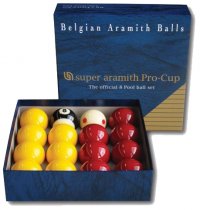 Aramith Pro Cup Red & Yellow Pool Ball Set