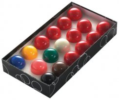 10 Red Snooker Ball Set for UK Pool Tables
