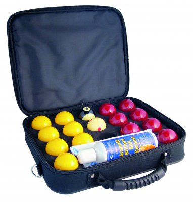 Aramith Pro Cup UK Red and Yellow Balls in Case