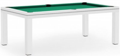 Dynamic Mozart White Pool Dining Table with STANDARD Cloth