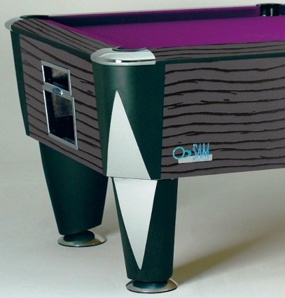 SAM Atlantic Charcoal Coin Operated Pool Table