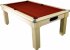 Florence Light Oak Dining Table with Red Cloth