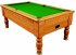 Optima Domestic Pool Table - Walnut Cabinet with Green Cloth