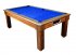 Florence Dark Walnut Dining Table with Blue Cloth