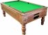Optima Domestic Pool Table - Dark Walnut Cabinet with Green Cloth