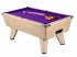 Oak Winner Pool Table with Purple Cloth 