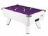 White Winner Pool Table with Purple Cloth 