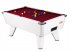 White Winner Pool Table with Burgundy Cloth 