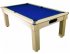 Florence Light Oak Dining Table with Blue Cloth
