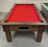 Optima Dark Walnut Pool Table - Red Cloth