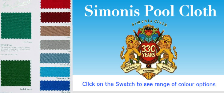 Simonis pool table cloth swatch
