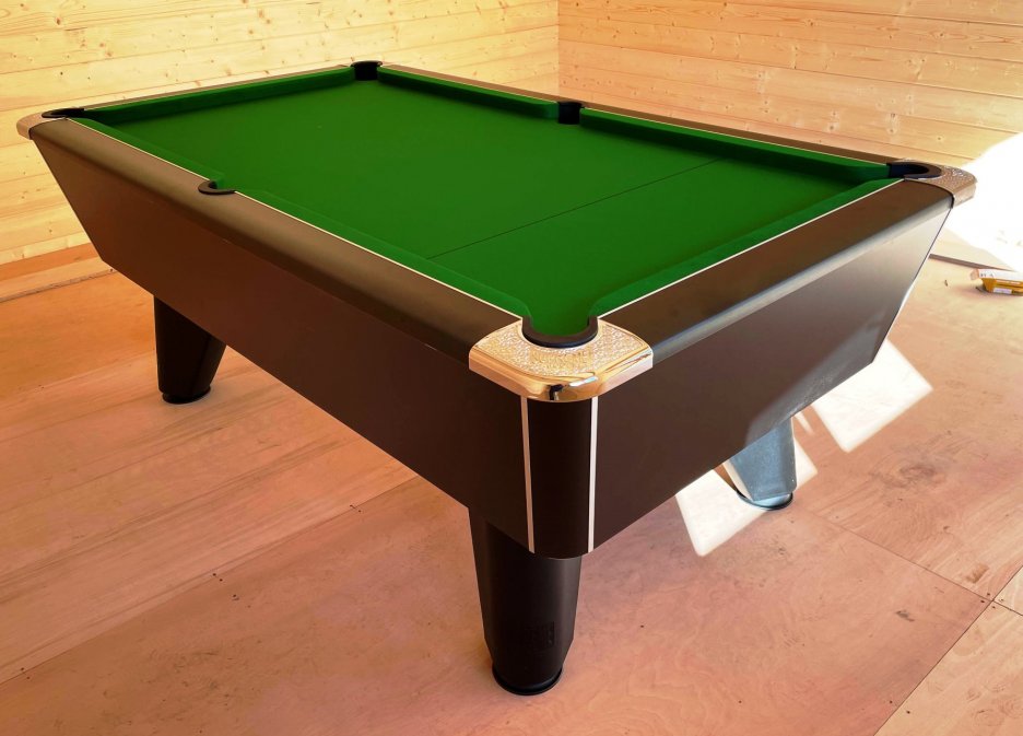 Supreme Winner 7ft Table - Black with Green Cloth