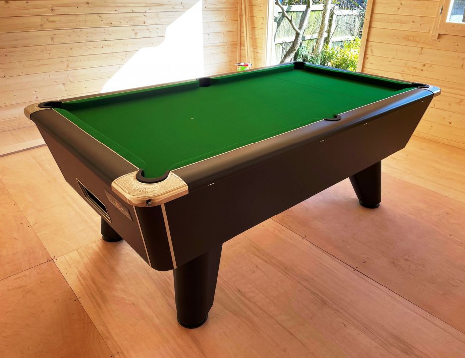 Supreme Winner 7ft Table - Black with Green Cloth