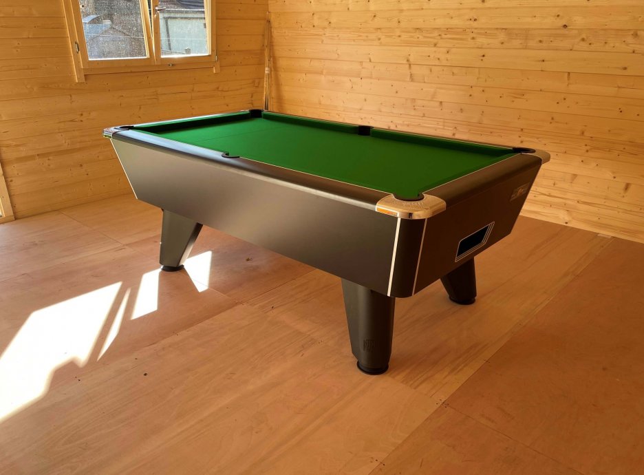 Supreme Winner 7ft Table - Black with Green Cloth