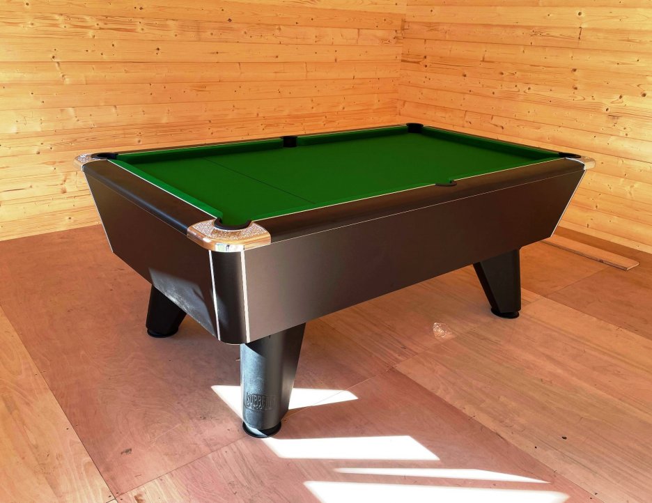 Supreme Winner 7ft Table - Black with Green Cloth