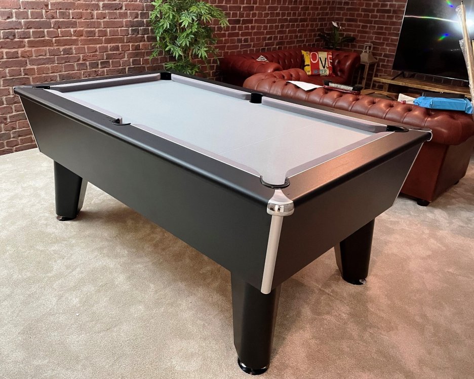 6ft Classic Pool Table - Silver Smart Wool Cloth