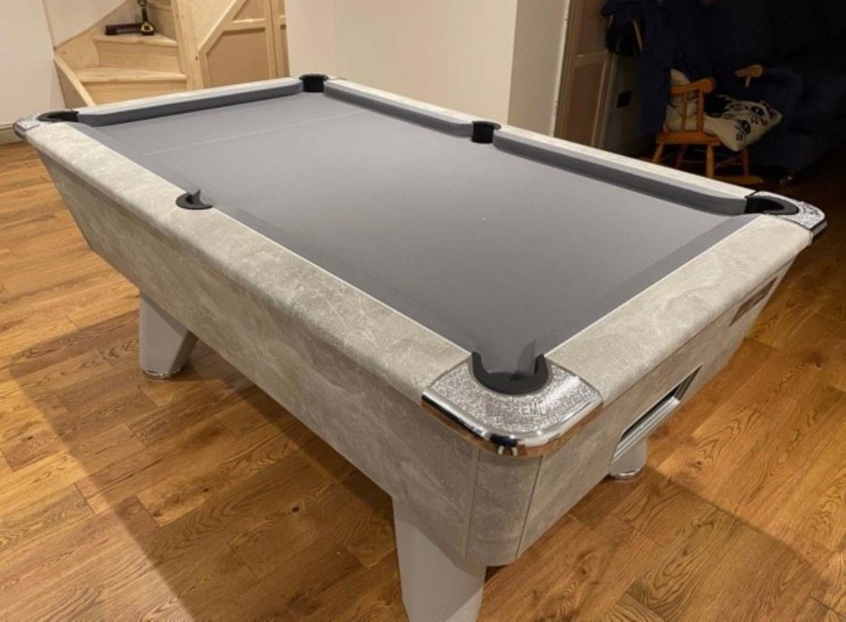 6ft Italian Grey Table with Grey Cloth