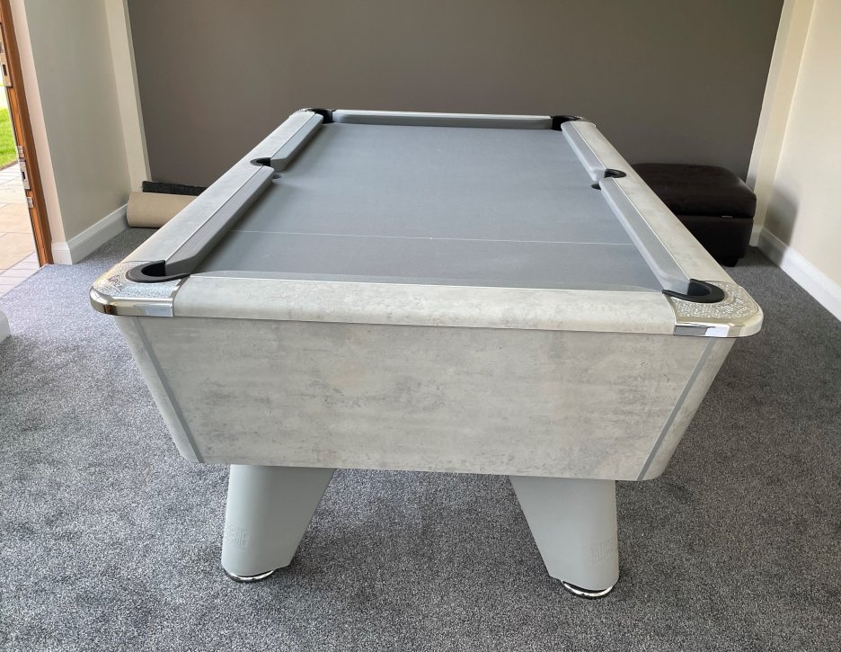 Supreme Winner Stone Grey Pool Table - Fitted with Grey Wool Cloth