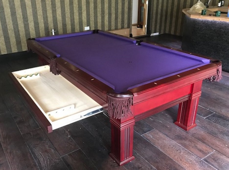 Dynamic Bern Mahogany Pool Table with Ball Drawer