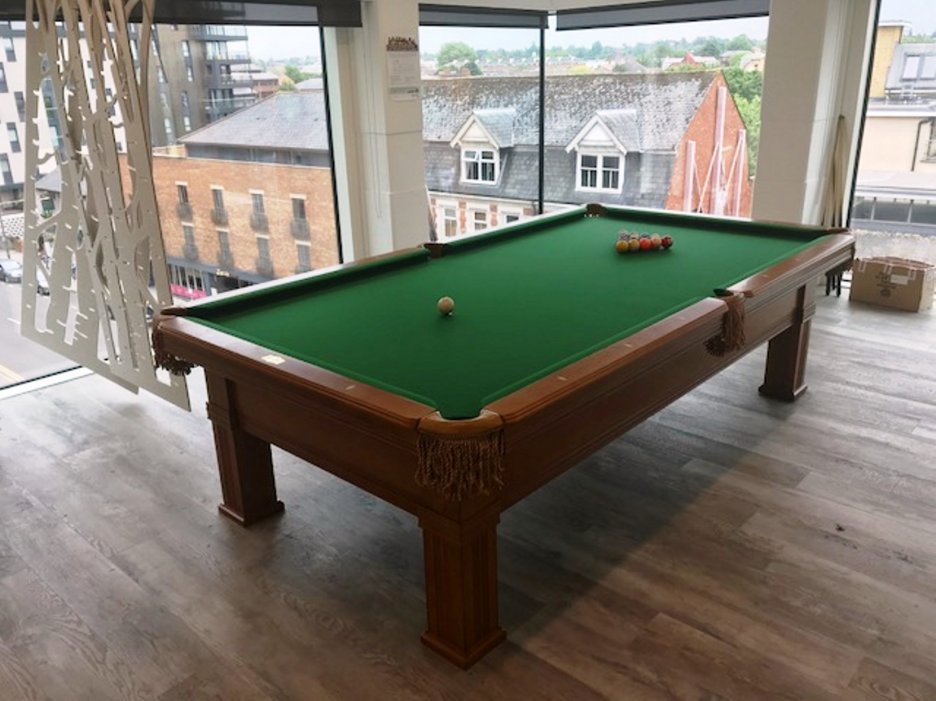 9ft Dark Oak Dynamic Bern Pool Table