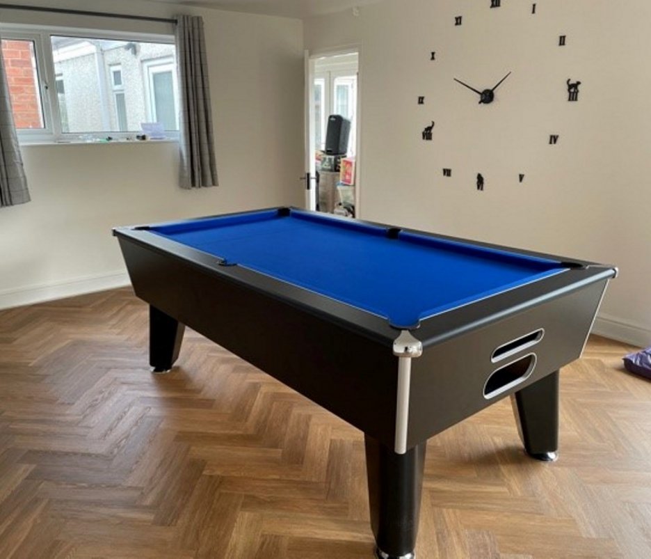 7ft Optima Classic Pool Table - Blue Wool Smart Cloth