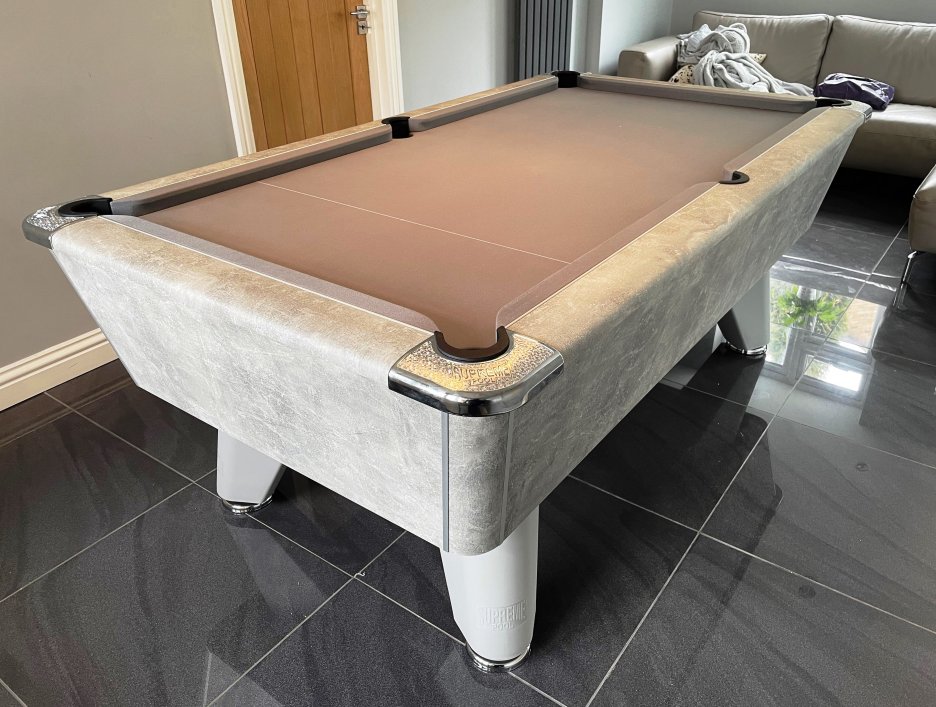 7ft Italian Grey Winner Pool Table with Grey Wool Cloth