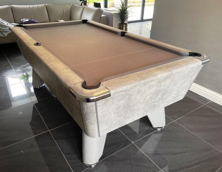 7ft Italian Grey Winner Pool Table with Grey Wool Cloth