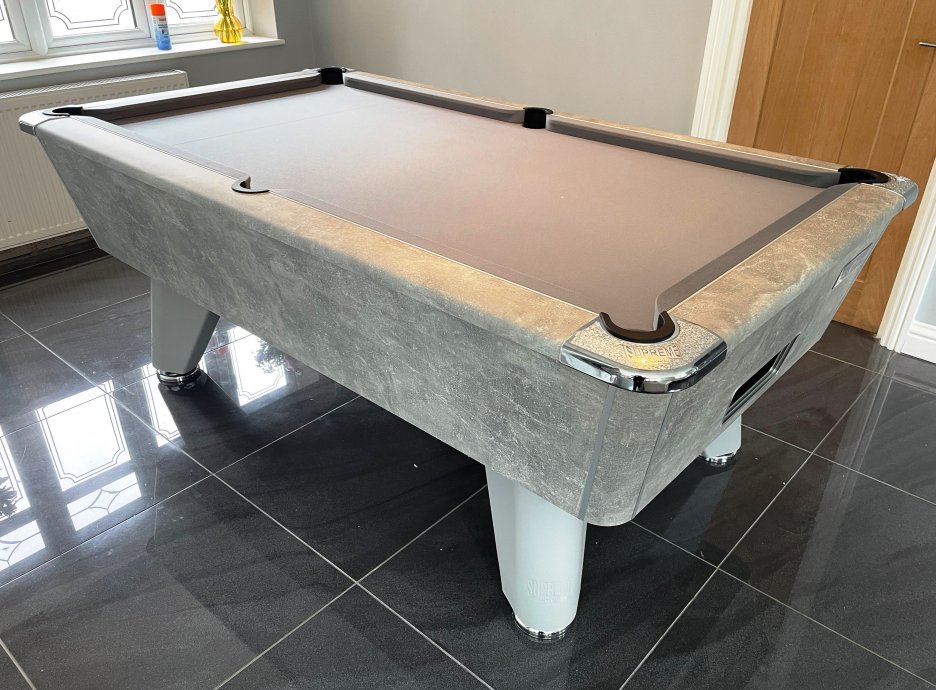 7ft Italian Grey Winner Pool Table with Grey Wool Cloth