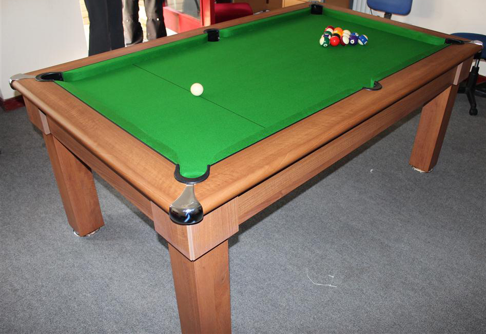6ft Tuscany Pool Dining Table - Walnut with Green