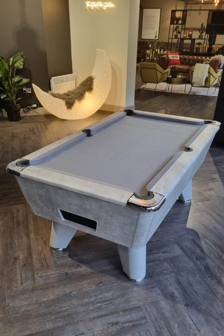 6ft Italian Grey Supreme Winner Pool Table with Grey Wool Cloth