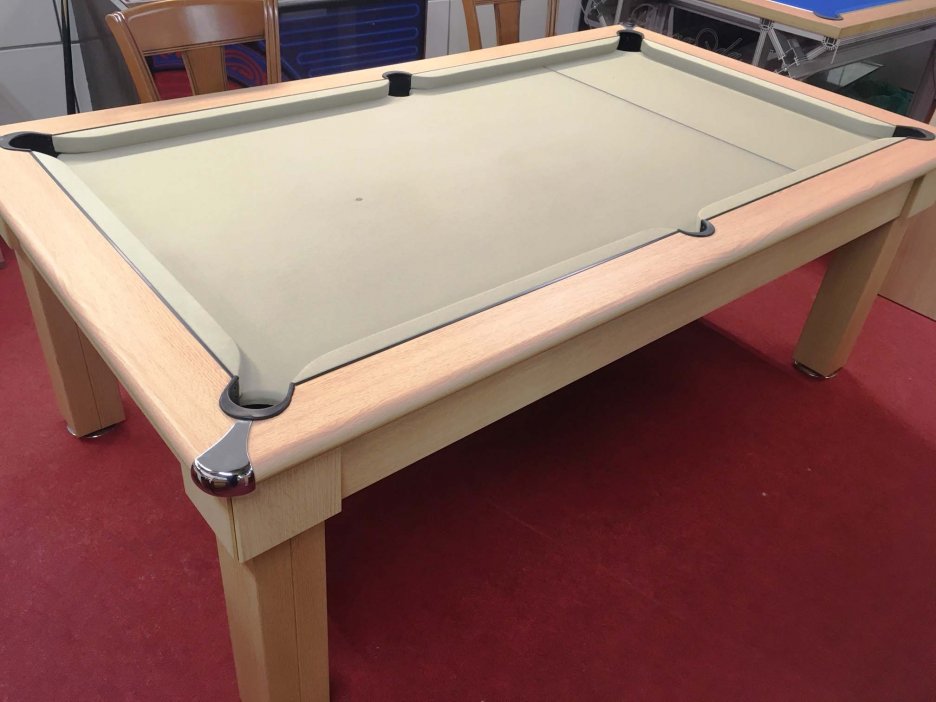 Tuscany Pool Dining Table - Light Oak with Sage Cloth