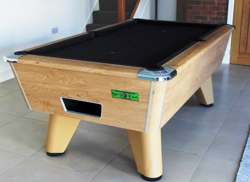 7ft Oak Supreme Winner Pool Table - Black Cloth