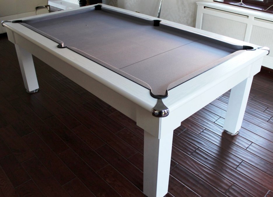 7ft White Tuscany Dining Table with Silver Smart Cloth