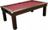 Tuscany Pool Dining Table in Black with Burgundy Cloth