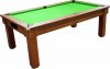 Tuscany Pool Dining Table in Dark walnut with Green Cloth