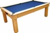 Tuscany Pool Dining Table in Light Oak with Blue Cloth