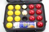 Aramith Pro Cup UK Red and Yellow Balls in Case