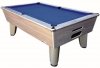 Optima Classic Slate Bed Pool Table - Silver Cabinet with Blue Cloth