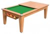 Gatley Classic Pool Dining Table in Oak with Green Cloth