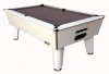Optima Classic Slate Bed Pool Table - White Cabinet with Grey Cloth