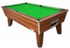 Optima Classic Slate Bed Pool Table - Dark Walnut with Green Cloth