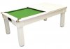 Tuscany Pool Dining Table in White with Half Tops